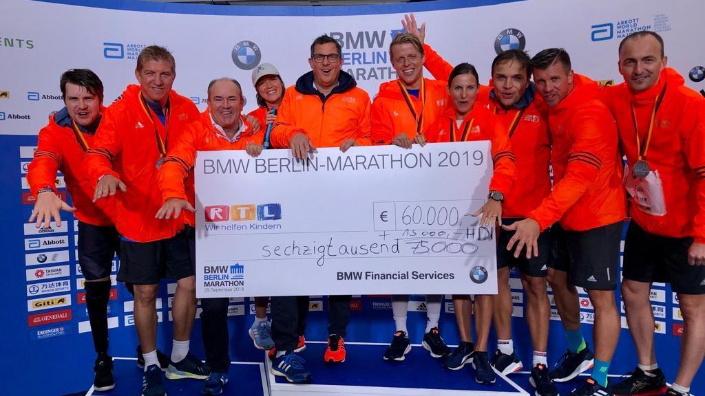 Hochkarätige Charity-Staffel beim 46. BMW BERLIN-MARATHON: 75.000 Euro für „RTL – Wir helfen Kindern“ Charity-Staffel rund um Wolfgang Kons zugunsten „RTL – Wir helfen Kindern“ beim 46. BMW BERLIN-MARATHON