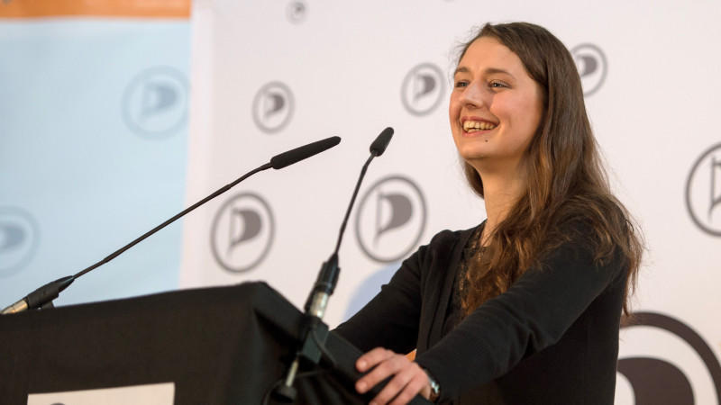 Bundesparteitag der Piraten: Katharina Nocun neue Geschäftsführerin Katharina Nocun, Johannes Ponader, Piraten