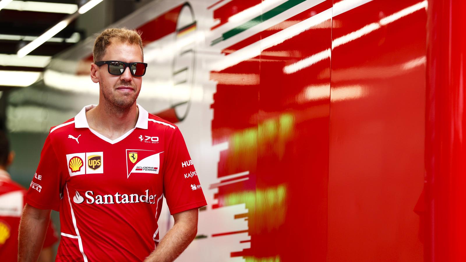 Formel 1: Sebastian Vettel vor Singapur-GP sicher: "Sollten besser sein als in Monza" Marina Bay Circuit, Marina Bay, Singapore. Thursday 14 September 2017. Sebastian Vettel, Ferrari. World _J6I6535 PUBLICATIONxINxGERxSUIxAUTxHUNxONLY