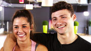 Sarah Lombardi überrascht Robert Beitsch beim Training Sarah Lombardi überrascht Robert Beitsch beim Training