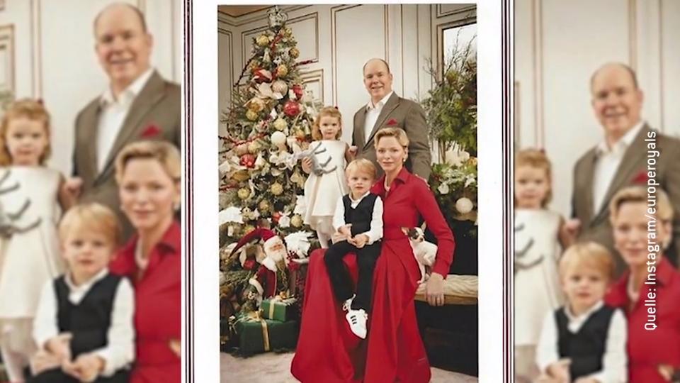 Wie aus einem anderen Jahrhundert Steife Weihnachtsgrüße von Monacos Fürstenfamilie