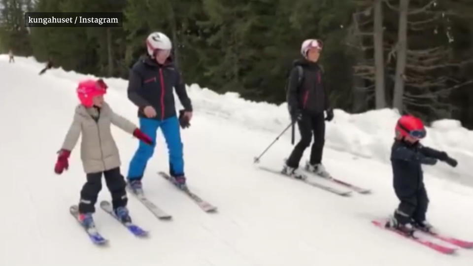 Coole Video-Grüße auf Instagram Victoria von Schweden mit Family im Ski-Urlaub