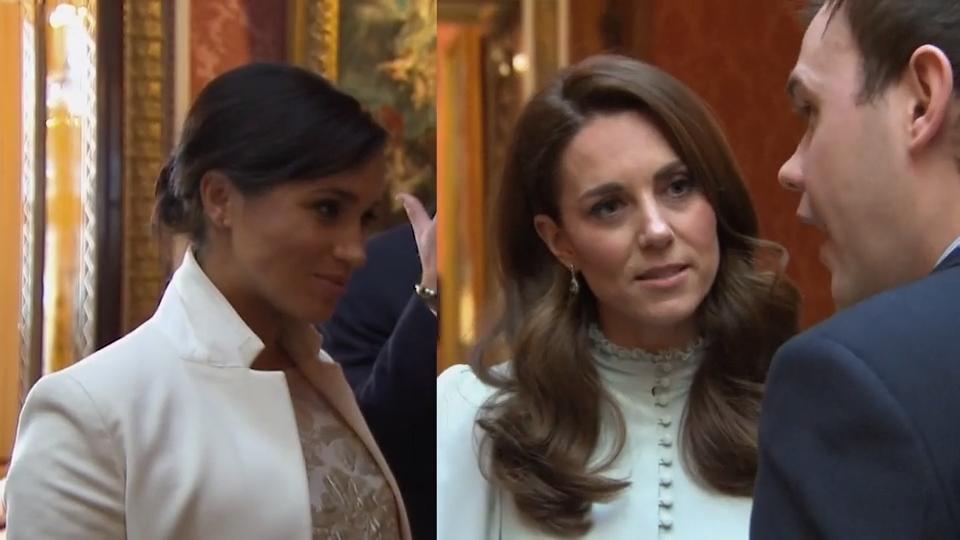Ein Lächeln für Prinz Charles Herzogin Kate und Herzogin Meghan wieder vereint