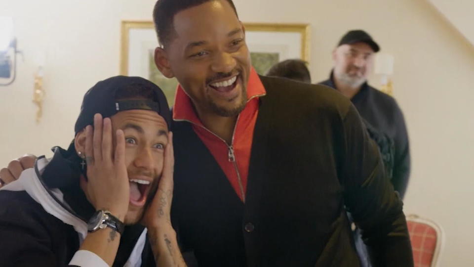 Fanboy Neymar ist völlig von den Socken So süß überrascht Will Smith den Fußballer