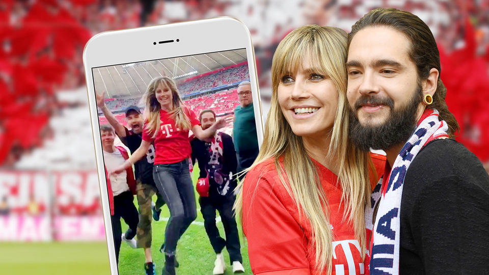 Freudenjubel und Turtelei im Stadion Heidi Klum und Tom feiern die Bayern