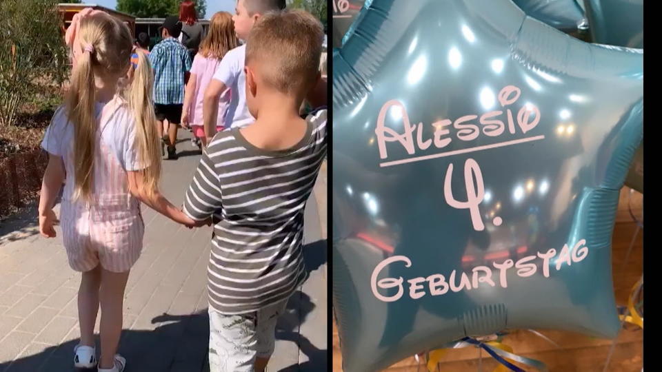 Sarah rastet aus Krümelmonster-Überraschung für Alessio Lombardi