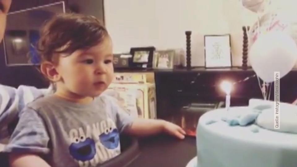 Kerzen-Pusten für Anfänger Sila Sahins Sohn hat Geburtstag