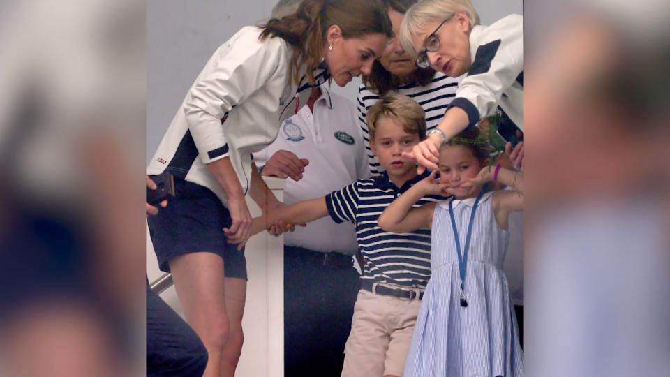 Mini-Royals gehen an Bord Prinz George und Prinzessin Charlotte auf See