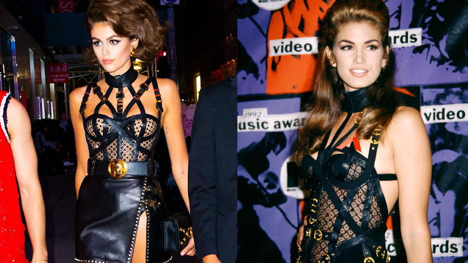 Das Outfit kennen wir doch! Kaia Gerber feiert im Look von Mama Cindy