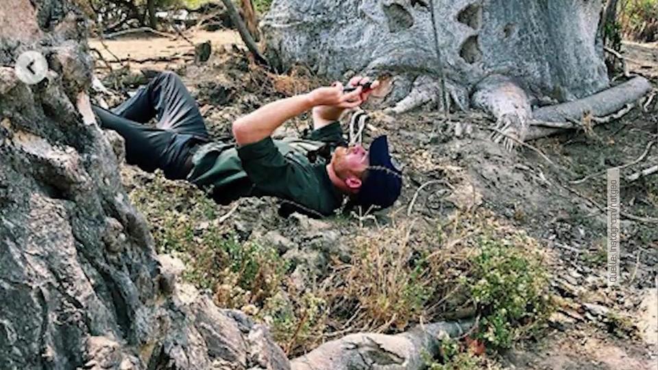 Royaler Perspektivwechsel Prinz Harry am Boden