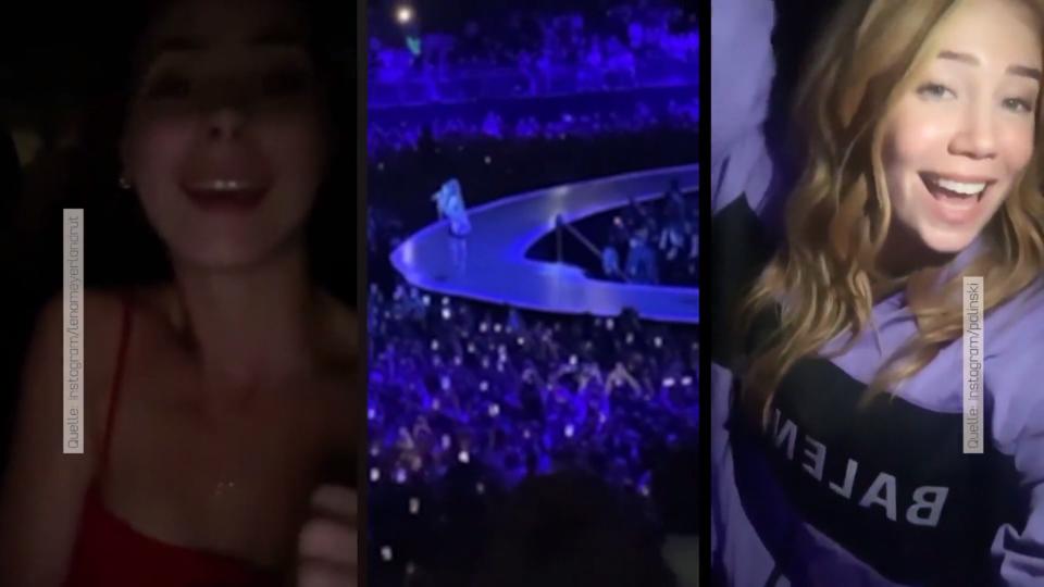 Palina Rojinski und Lena Meyer-Landrut Abrocken auf Ariana Grandes Konzert in Berlin