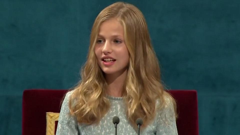 Prinzessin Leonor von Spanien Hier hält sie ihre erste Rede vor Publikum
