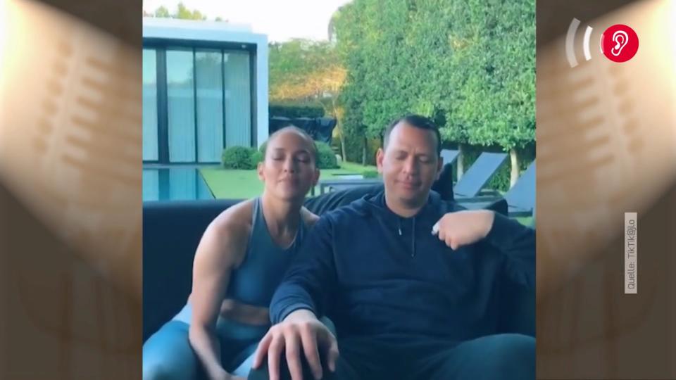 Spaß in Corona-Quarantäne Jennifer Lopez & A-Rod machen die Paar-Challenge