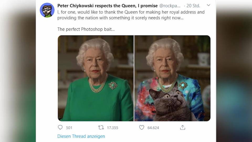 Sie "trägt" witzige Pullover Die Queen wird zum Photoshop-Hit