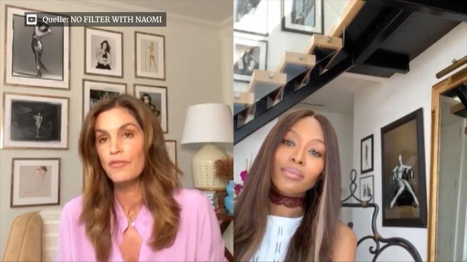 Erster Gast: Modelfreundin Cindy Crawford Naomi Campbell hat jetzt eine eigene Online-Talkshow