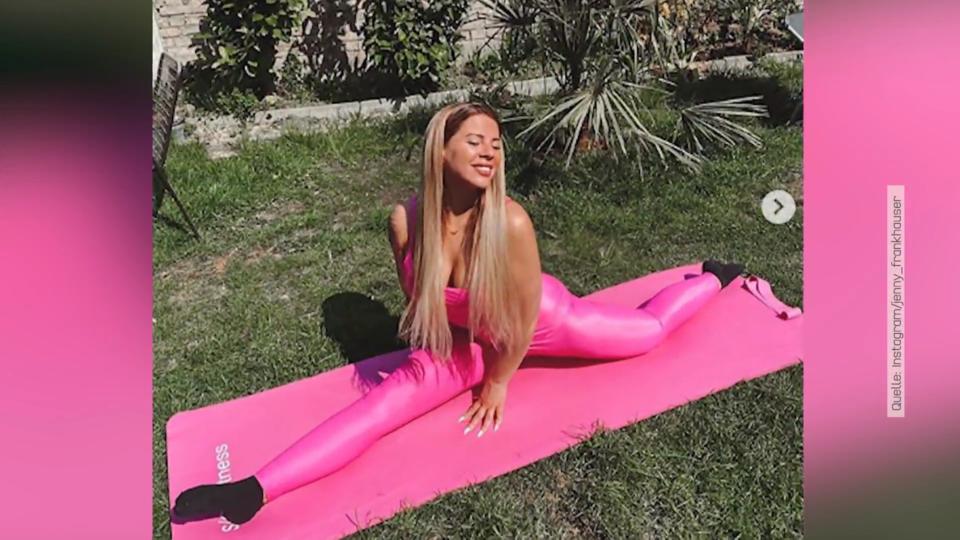 Schwester von Daniela Katzenberger hat es drauf Jenny Frankhauser: Sport ganz in pink