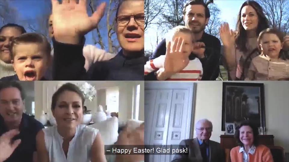 Alle sind im Videochat dabei Schwedische Royalfamily feiert Ostern digital