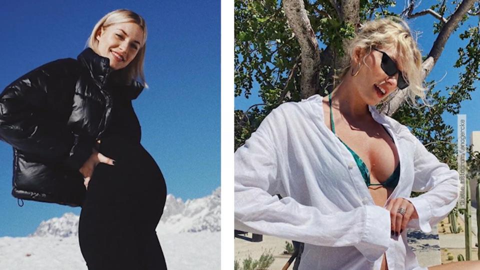Süßes Schwangerschaftsupdate Lena Gercke zeigt bewegten Bauch