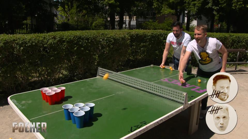 Beerpong und Trinkspiele Michael Wendler und Oliver Pocher feiern Sauf-Vatertag