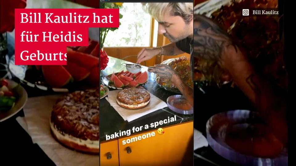 Reibekuchen und Bienenstich Bill Kaulitz backt für Heidi Klums 47. Geburtstag