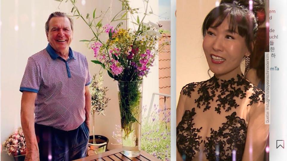 Altbundeskanzler Gerhard Schröder Er ist das liebste Fotomotiv seiner Frau Soyeon