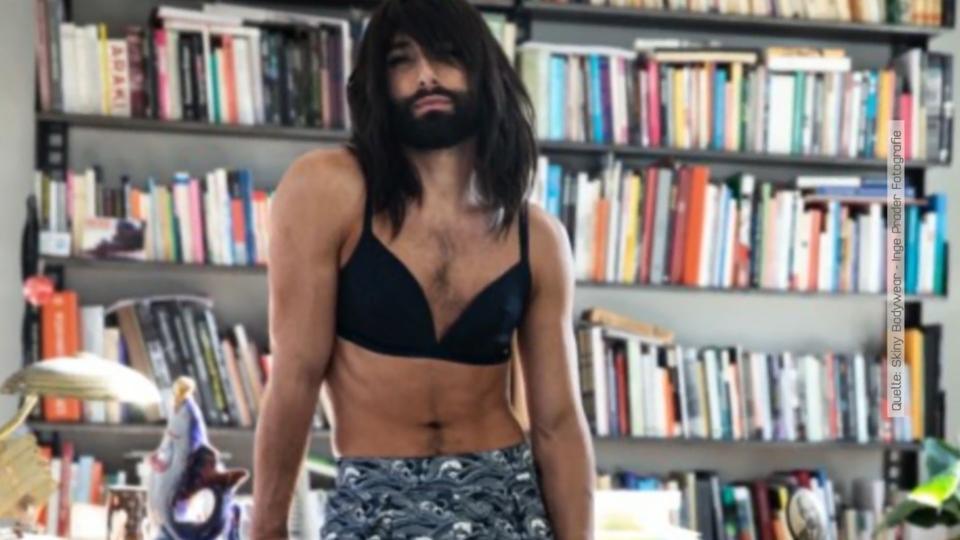 Neue „Wurstpellen“ für Tom Neuwirth Conchita Wurst wirbt für eine Unterwäsche