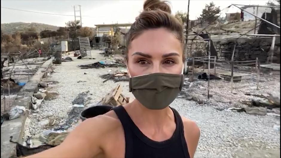 Nazan Eckes besucht Flüchtlingscamp Moria auf Lesbos Nazan Eckes besucht Flüchtlingscamp Moria auf Lesbos