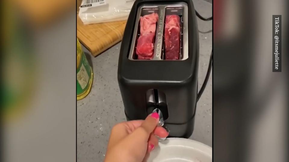 Genial oder doch eher verrückt? Steak aus dem Toaster