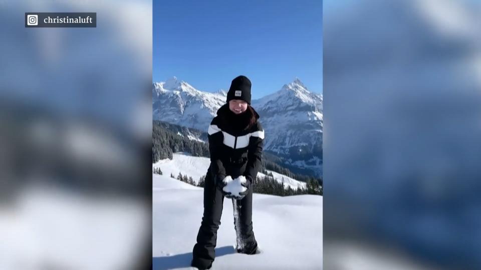 Schöner Start ins neue Jahr Christina Luft & Luca Hänni im Winterwonderland