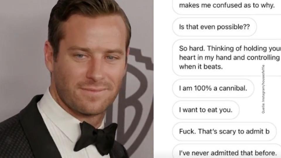 Dunkles Geheimnis des US-Stars? Armie Hammer: Kannibalismus-Vorwürfe