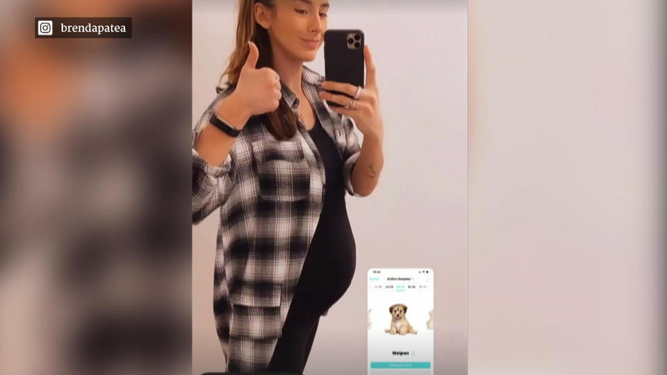 Ihr Bauch-Athlet bewegt sich Brenda Patea: Hier tritt ihr Baby