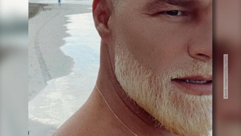 Langeweile im Lockdown Ricky Martins Bart ist jetzt blond