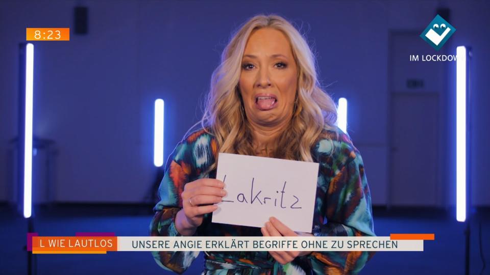 L wie lautlos Angela Finger-Erben wird zur Pantomime