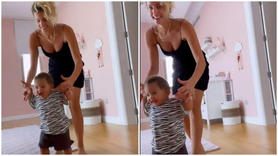 Mama ist stolz Kyla Harrison macht erste Schritte