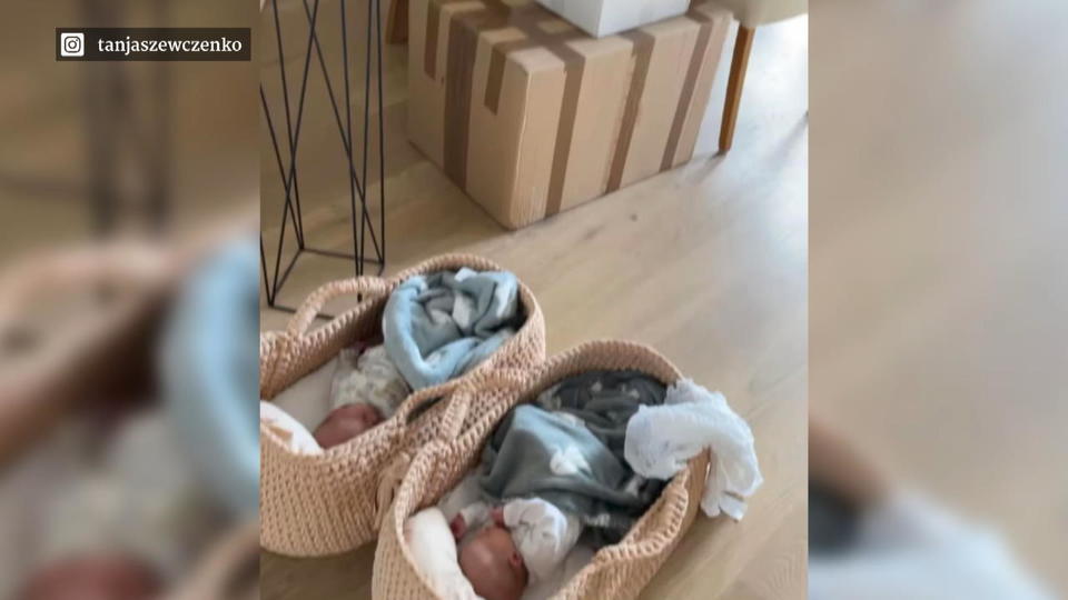 Zuckersüß im Doppelpack Tanja Szewczenko endlich zu Hause