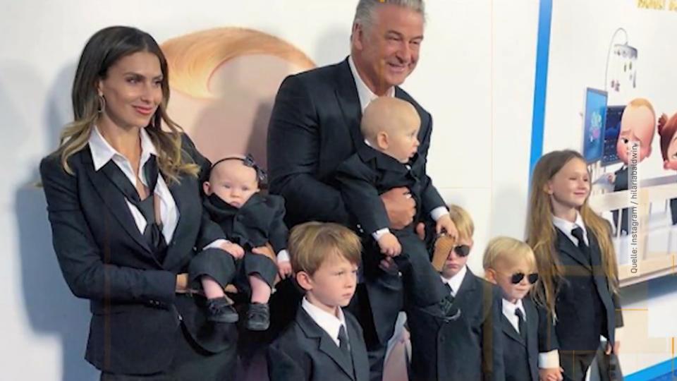 Mit sechs Kindern auf dem roten Teppich Cooler Auftritt der Baldwin Kids