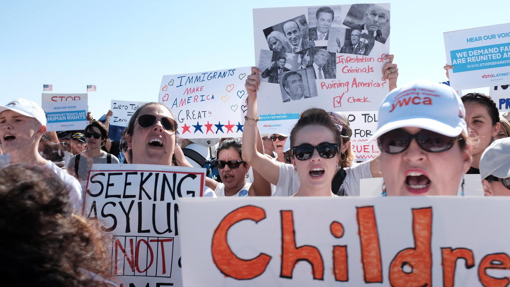 Protest gegen Grenzschutzpolitik des US-Präsidenten in Texas