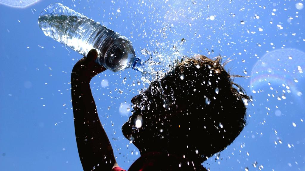 Abkühlung bei 14 Sonnenstunden und 41 Grad.