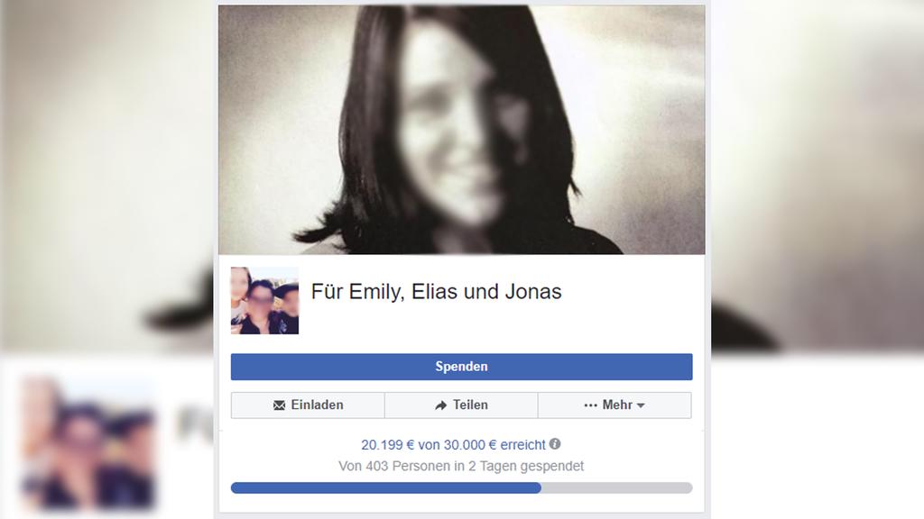Aufruf zur Spendenaktion auf Facebook