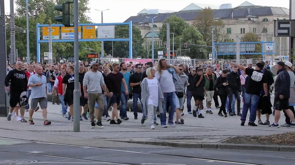 Demonstration in Chemnitz.