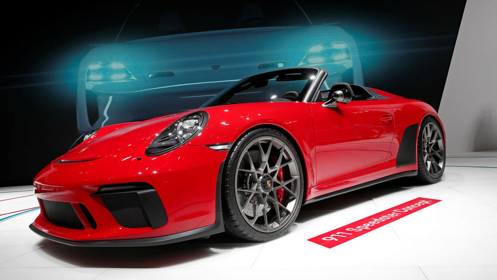 A Porsche 911 Speedster concept car is seen on the second press day of the Paris auto show, in Paris, France, October 3, 2018. REUTERS/Benoit Tessier