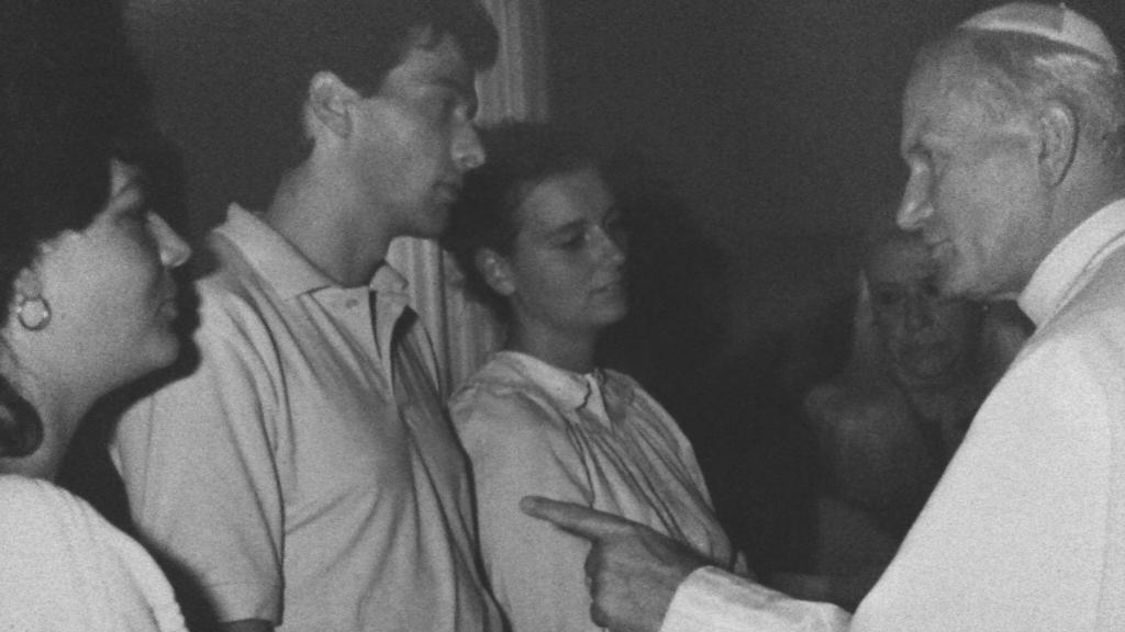 Rome, Pietro Orlandi, brother of Emanuela, the girl kidnapped 28 years ago and never found again. In the picture Pietro Orlandi with Pope John Paul II *** PRICE TO BE AGREED *** (FT / Rome / IPA, Rome - 2013-10-24) ps the photo can be used respecting