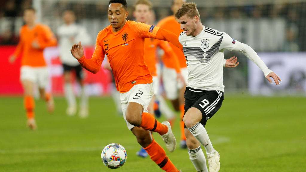 Soccer Football - UEFA Nations League - League A - Group 1 - Germany v Netherlands - Veltins-Arena, Gelsenkirchen, Germany - November 19, 2018 Netherlands' Kenny Tete in action with Germany's Timo Werner REUTERS/Leon Kuegeler