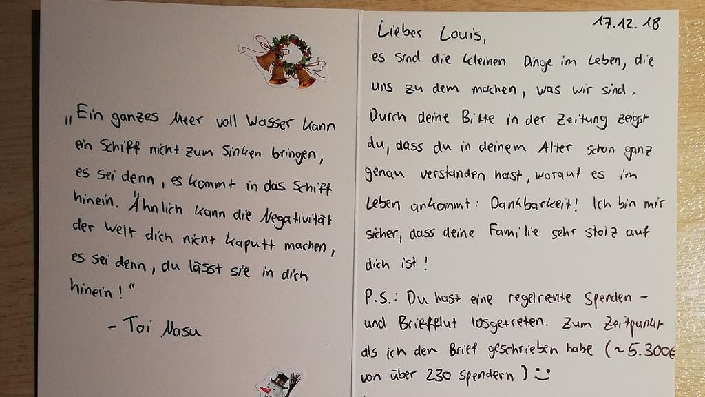 Weihnachtskarte Louis