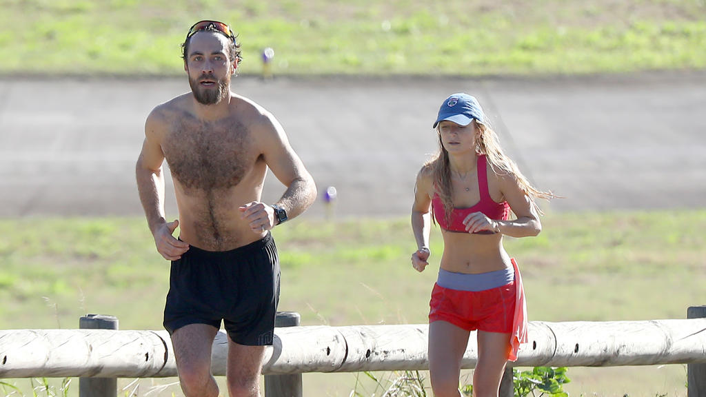 James Middleton und seine neue Freundin Alizee Thevenet beim Joggen
