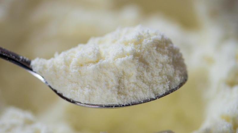 Löffel mit Milchpulver für Säuglinge