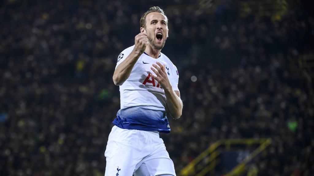 05.03.2019, xkvx, Fussball UEFA Champions League, Borussia Dortmund - Tottenham Hotspur emspor, v.l. Torjubel, Goal celebration, celebrate the goal zum 0:1 durch Harry Kane (Tottenham Hotspur) (DFL/DFB REGULATIONS PROHIBIT ANY USE OF PHOTOGRAPHS as I