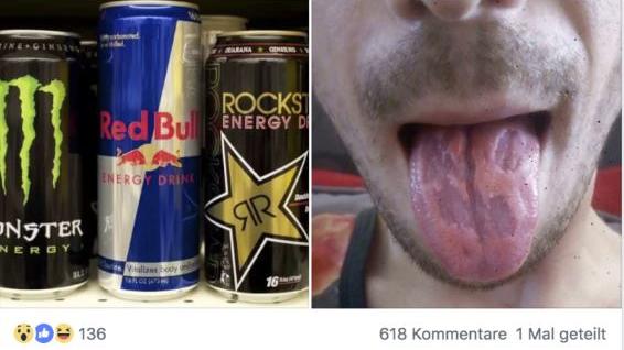 Energy Drinks und fiese Zunge