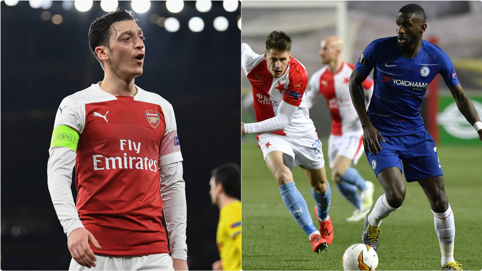 Europa League: Mesut Özil und Antonio Rüdiger mit Arsenal ...