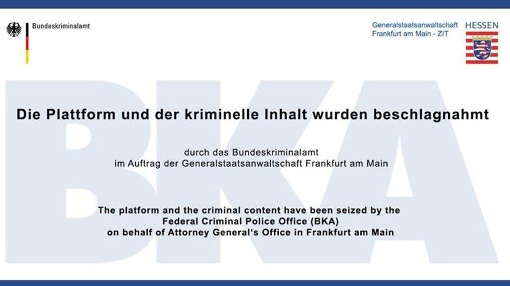 Dieser Sperrhinweis erscheint, wenn man die Darknet-Seite aufrufen will.